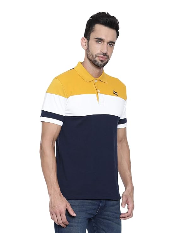 ADRO Men's 100% Cotton Regular Fit Polo T-Shirt